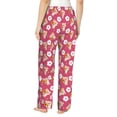 thumbnail image 3 of Naloa Piggy Sunflower Print Women’s Ultra-Soft Comfy Pajama Lounge Pants with Pockets & Drawstring, 3 of 8