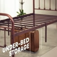 thumbnail image 3 of Golden Gate Beds Vintage Wrought Iron BedFrame with Classic Metal Platform Base, Headboard and Footboard, No Box Spring Needed, Easy Assembly, Mattress Base, Noise-Free, Sleek Brown Finish- Twin Size, 3 of 5