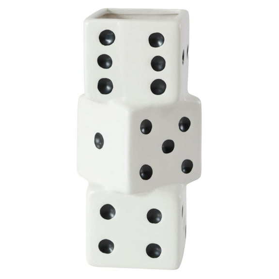 Urban Shop Dice Vase, 8.75"