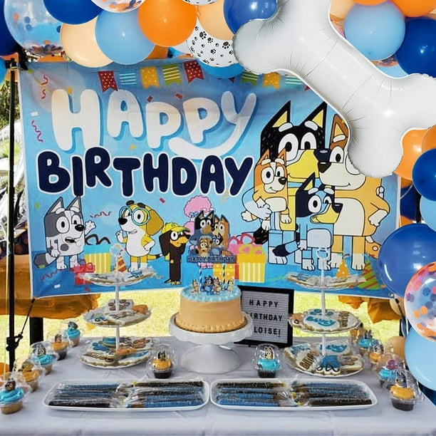 Fournitures de fête d'anniversaire à thème Bluey, guirxiété de ballons en  arc, ensemble de ballons patte de chien et Sophia, décoration d'anniversaire  Bluey, 121 pièces - AliExpress