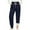 Navy, variant on Womens Warm Lined Drawstring Sweatpants, Winter Loose Elastic Waist Pants, Casual Workout Jogger with Pockets