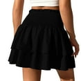 thumbnail image 5 of Fgnfyis Women's Summer Short Skirts High Waist Ruffle Hem Skirt Casual Mini Skirts Solid Color Versatile Skirts for Women Basic Black L, 5 of 7