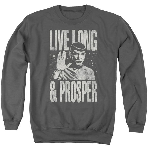 Star Trek Prosper Adult Crewneck Sweatshirt Charcoal