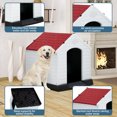 thumbnail image 4 of Extra Large Dog House for Large Medium Dogs 41x37.4x39 inch Plastic Water Resistant Dog Houses with Hight Base Support for Winter Tough Durable House with Air Vents Elevated Floor, Red, 4 of 7
