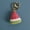 Pink watermelon pendant, variant on Sweet handmade woven watermelon pendant, yarn crocheted mini keychain, handmade fruit hanging ornament