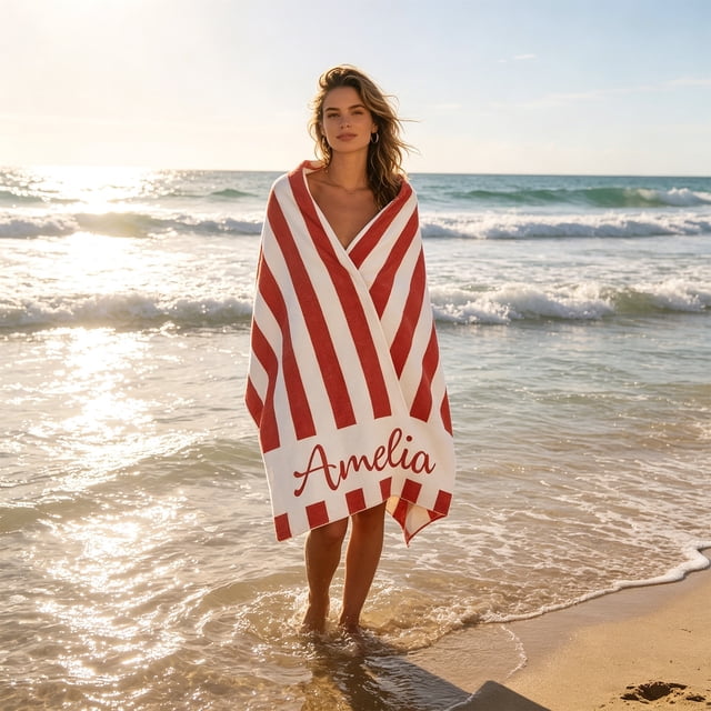 Toalla de playa con temática marina: estrellas de mar, conchas y tortuga marina. Toalla de microfibra absorbente de secado rápido para la playa, la piscina y los viajes.