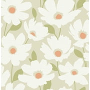 Brewster Astera Neutral Floral Wallpaper, 20.5-in by 33-ft, 56.4 sq. ft