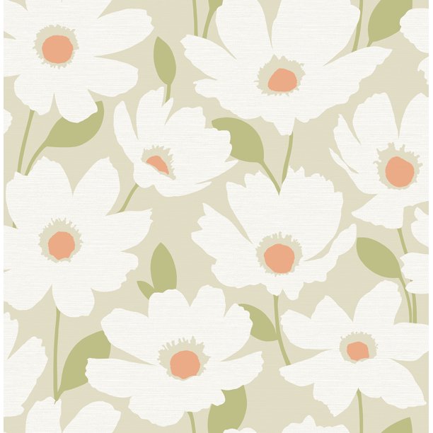 Brewster Astera Neutral Floral Wallpaper Walmart Com Brewster Astera Neutral Floral Wallpaper Walmart Com