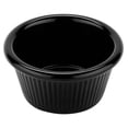 thumbnail image 1 of Conseguir. Rm-387-Bk 2 Onzas. Ramekin Estriado De Melamina Resistente A Roturas, Color Negro (Paquete De 12), 1 of 4