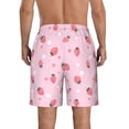 thumbnail image 3 of Kdxio Floral Strawberr Pattern Mens Casual Shorts - Drawstring Summer Beach Sports Shorts for Men, 3 of 9