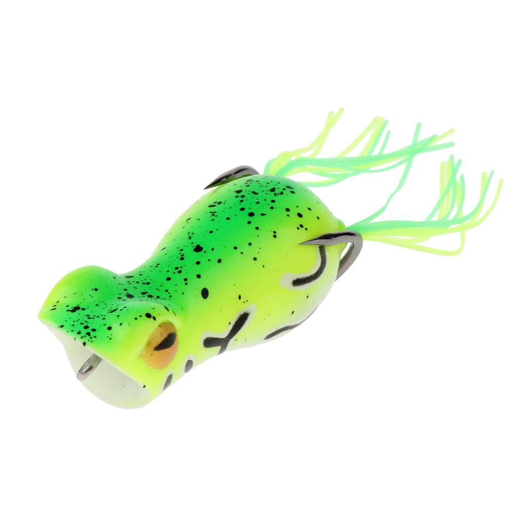 Details about   Topwater Frog Fishing Lure Morbido artificiale Crankbaits Hook Baits Green D. 