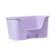 thumbnail image 5 of Cajas de arena para gatos de lados altos Inodoro abierto para gatos Recipiente grande para arena para gatos para interiores Violeta sin rueda, 5 of 8
