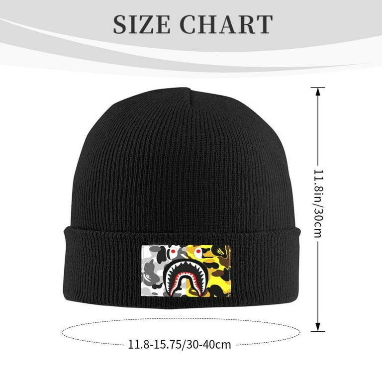 Bape Camo Shark Knit Beanie Hat Winter Soft Watch Cap Elastic Skull Caps For Men Women Walmart