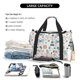 thumbnail image 5 of Fotbe Eiffel Tower Bolsa de Viaje con Estampado, Bolsa de Fin de Semana para Mujer con Compartimento para Zapatos, Bolsa de Gimnasio con Bolsillo Húmedo, 5 of 7