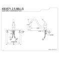thumbnail image 2 of Kingston Brass KB3572BLLS Restoration 8-Inch Centerset Kitchen Faucet, 9-1/8 inch in Spout Reach, Polished Brass, 2 of 2