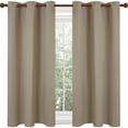 thumbnail image 2 of Cortinas opacas con aislamiento térmico Deconovo, ahorro de energía, color caqui, 42 x 95 pulgadas, 2 of 6