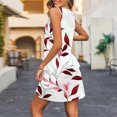 thumbnail image 4 of Vestido de Verano para Mujeres, Vestido Casual de Cuello en V sin Mangas de Impresión de Bolsillo de Moda Hecho de Poliéster Ligero para Primavera Verano, Vestido de Verano Casual, 4 of 9