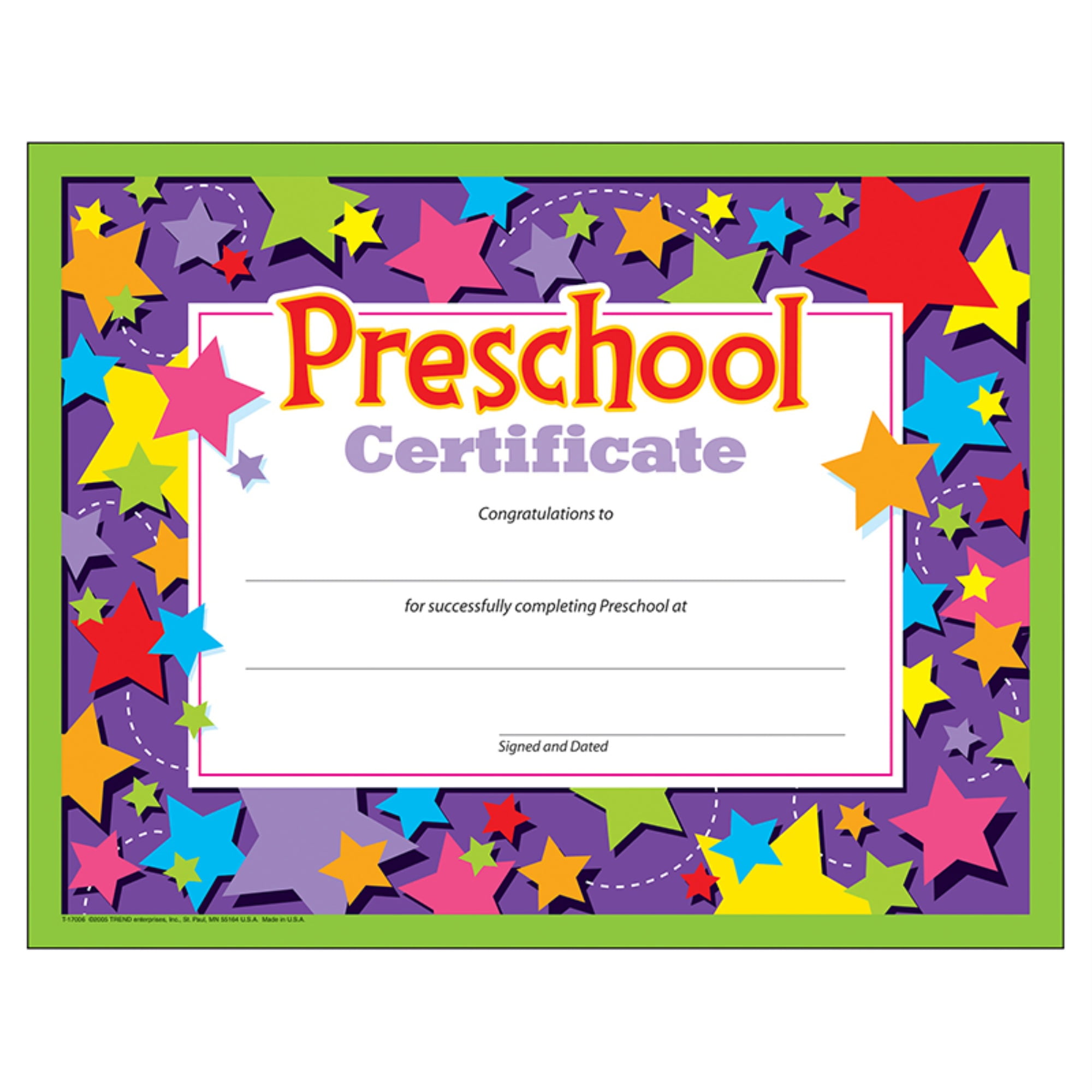 30 ct Preschool Diploma 