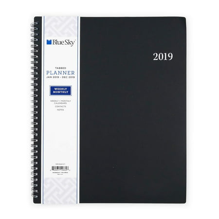 2019 Weekly & Monthly Planner, Flexible Cover, Twin-Wire Binding, 8.5