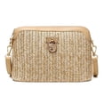 thumbnail image 1 of Bolso de mano de paja para mujer, bandolera de paja, bolso de mano de ratán para playa de verano, bolso de mano tejido a mano, 1 of 6