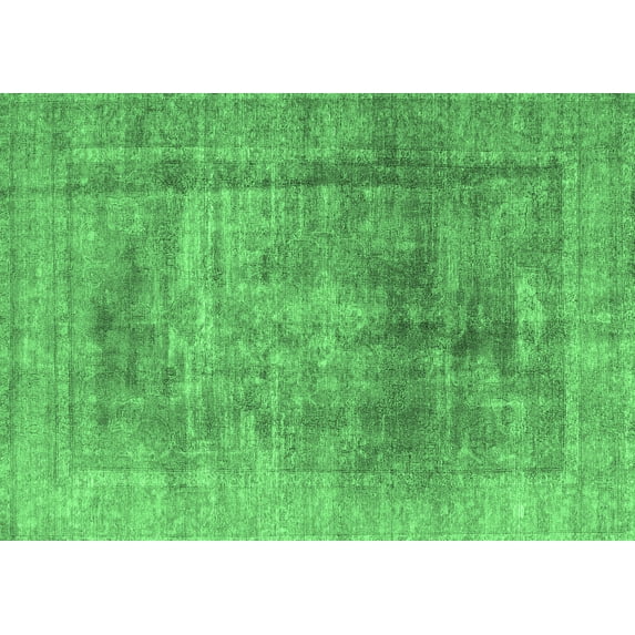 Ahgly Company Indoor Rectangle Persian Emerald Green Traditional Area Rugs, 8' x 12'
