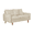 Beige, variant on 56" Mid-Century Velvet Round Arm Loveseat with Storage Pockets & Pillow