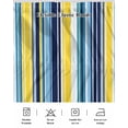 thumbnail image 5 of Blue Stripe Bed Skirt Queen Size, Yellow Colorful Striped Modern Abstract Wrap Around Bed Skirting with Adjustable Elastic Strap, Dust Ruffle Pleated Bedskirts 16 Inch Drop for Bedroom Queen Beds, 5 of 9