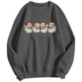thumbnail image 4 of larppty Womens Christmas Santa Sweatshirt Retro Santa Claus Pullover Oversized Top Crewneck Long Sleeve Xmas Vacation Sweaters (Dark Gray, L), 4 of 6