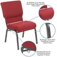 thumbnail image 4 of Flash Furniture Advantage Burgundy Church Chair Wide PCHT-100WJ, 4 of 5