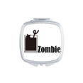thumbnail image 1 of Zombie With The Word Zombie Square Mirror Portable Compact Pocket Makeup Double Sided Glass, 1 of 3