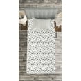 thumbnail image 3 of Ambesonne Astrology Quilted Bedspread Set 2 Pcs, Monochrome, Twin Size, Black Grey White, 3 of 3