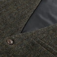 thumbnail image 4 of GFDYREE Men's Slim Fit Herringbone Tweed Suits Vest Premium Wool Blend Waistcoat, 4 of 7