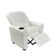 thumbnail image 5 of Smuxee Leather Kids Recliner with Cup Holder,Kids Toddler Game Chairs Sofa for Boys or Girls,White, 5 of 5
