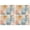 Orange Boho Abstract, variant on Blue Pioneer Flower Striped Pattern Summer Placemats Table Placemats Set Of 4-Linen Kitchen Washable Placemats Table Mats 11.8"x17.7" Non-Slip Heat Resistant