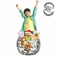 thumbnail image 3 of Modern Storage Toy Bag Chair, Coffee Beans with Ornamental Words Ethiopians Pattern, Stuffed Animal Organizer Washable Bag, Small Size, Sand Brown Black, by Ambesonne, 3 of 3