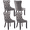 Gray, variant on LegaHome Dining Room Chairs Set of 4, Modern Upholstered Velvet Dining Chair with Nailhead Trim&Solid Wood Legs, Tufted Button Padded Accent Chairs Set for Kitchen Dining Room Living Room, Gray
