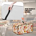 thumbnail image 2 of ZIATUBLES Floral White Print Toaster Oven Cover Stain Resistant Appliance Protector with Top Handle Decorative Accessories for Modern Kitchen, Fits 22.5" x 18.5" x 13", 2 of 8