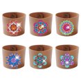 thumbnail image 1 of (Z02-6) Cubierta copa diamante punto DIY extensión cubierta copa diamante punto cuero respetuosa con el ambiente 6 uds Mandala, 1 of 9