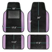 FH Group Carpet Floor Mats for Car, SUV, Van Universal Fit w/ Free Gift - Full Set F14407Purple