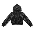 thumbnail image 3 of LiiYii Kids Boys Girls Sequins Hip-hop Jazz Latin Street Dance Costume Jacket with Pants 2pcs Black 110, 3 of 7