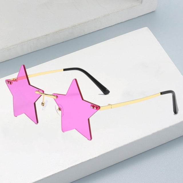 de sol estrella para hombres, mujeres, personalidad, viajes al aire Rosa morado Hugo Gafas de sol para adultos