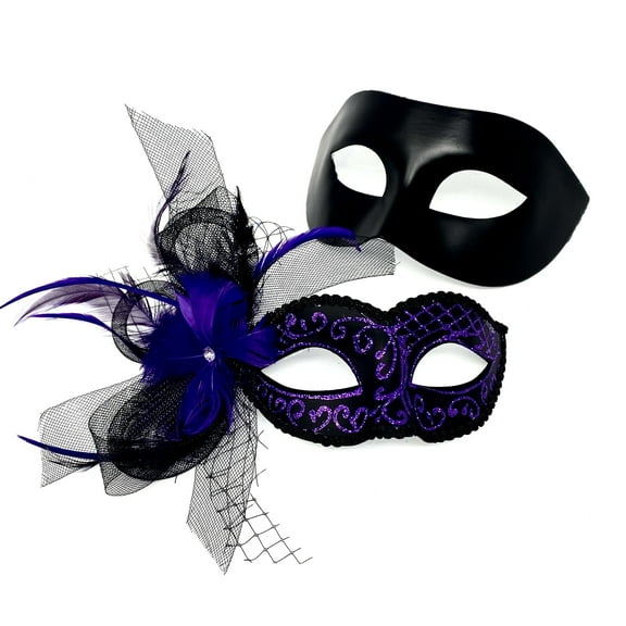 Couple Masquerade Masks Men Women Venetian Mardi Gras Mask For Halloween Cosplay Costume Wedding Party