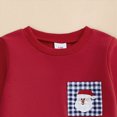 thumbnail image 5 of NOLDARES Infant Baby Boys Fall Outfit Pants Sets Long Sleeve 3 6 12 18 24 Months 2 3 4 5T Toddler Boy Pullover Pants Size:18-24 M,Red, 5 of 6