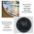 thumbnail image 3 of Blue Coastal Wall Clocks Battery Operated 16 Inch Glass Wall Clock Silent Beach Round Large Wall Clock for Living Room, 3 of 4