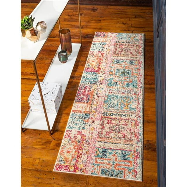 Unique Loom 3139931 2 Pi 7 Po x 10 Pi Monterey Codex Runner Rug&44; Multi Couleur