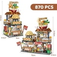 thumbnail image 5 of PISONIC Street View Noodle Shop Mini Building Blocks, MOC Creative Toys Model Set, Simulation Architecture Construction Toy, Gift Idea for Kids Adults (870 PCS), 5 of 7