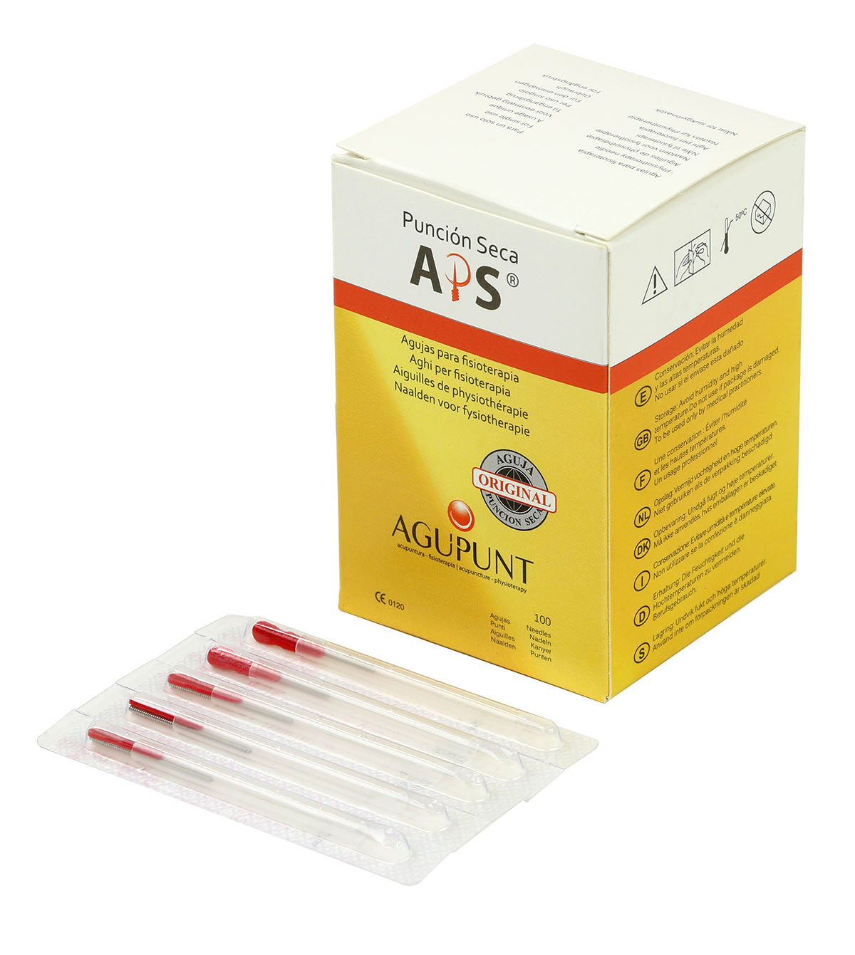 APS Dry Needling Needle, 0.25 x 25mm, Red Tip, 100/Box