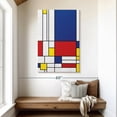 thumbnail image 2 of Elephant Stock Geometric Mondrian Ii Wall Art - Vertical Canvas Wall Art - Living Room Wall Decor - Abstract Canvas - Purple And Red Decor - 32" x 48", 2 of 8