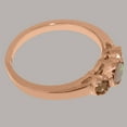thumbnail image 5 of LBG British Made Solid 9k Rose Gold Natural Opal & Peridot Womens Anniversary Ring - 33 size options - Size 12, 5 of 7
