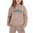 thumbnail image 4 of GBSYEWXS Outfits Sets For Children Girls Size 1-2 Years Leisure Long Sleeve Hooded Sweatshirt Pant Trendy Brown Outfit Set, 4 of 4